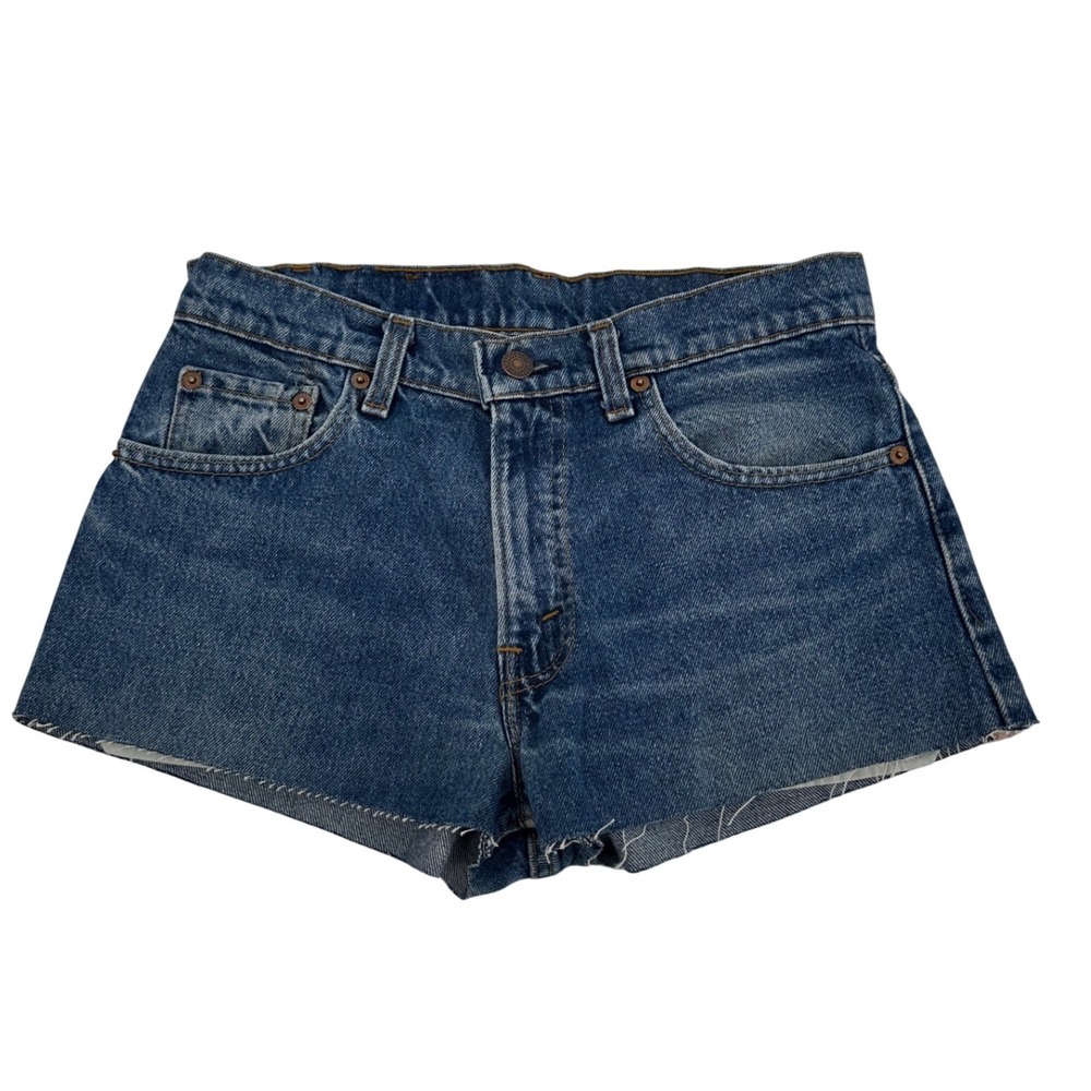 VTG Levis Cut Off Denim Shorts Made in USA Medium Wash‎ Blue Women's 30 Festival